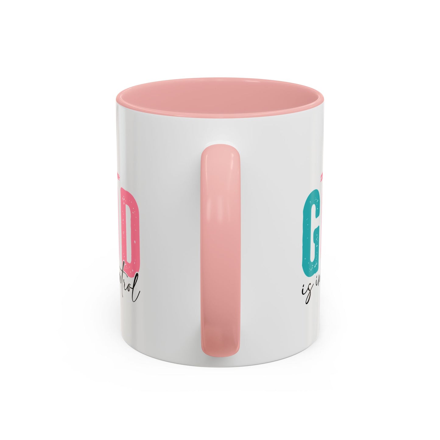 Taza Cristiana “God Is in Control” 11oz – Mug con Cruz | Regalo de Fe para Mujer