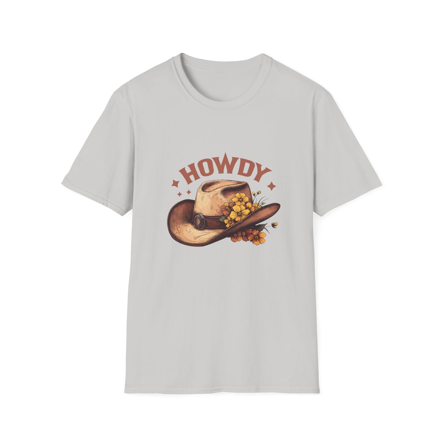 Howdy Themed Unisex Softstyle T-Shirt, Casual Tee, Cowboy Shirt, Western Apparel, Gift for Celebrations