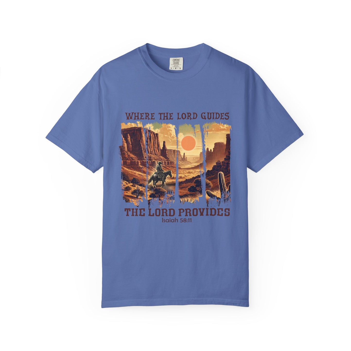 Christian Graphic T-Shirt, Inspirational Tee, Where The Lord Guides Shirt, Faith-Based Apparel, Casual Churchwear, Gift for Believers