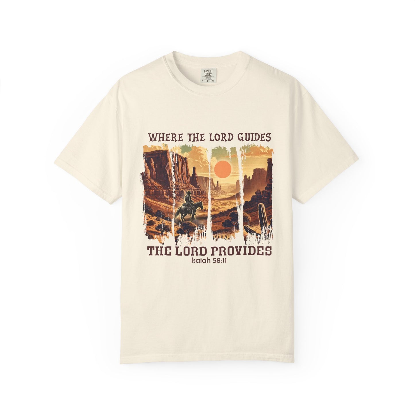 Christian Graphic T-Shirt, Inspirational Tee, Where The Lord Guides Shirt, Faith-Based Apparel, Casual Churchwear, Gift for Believers