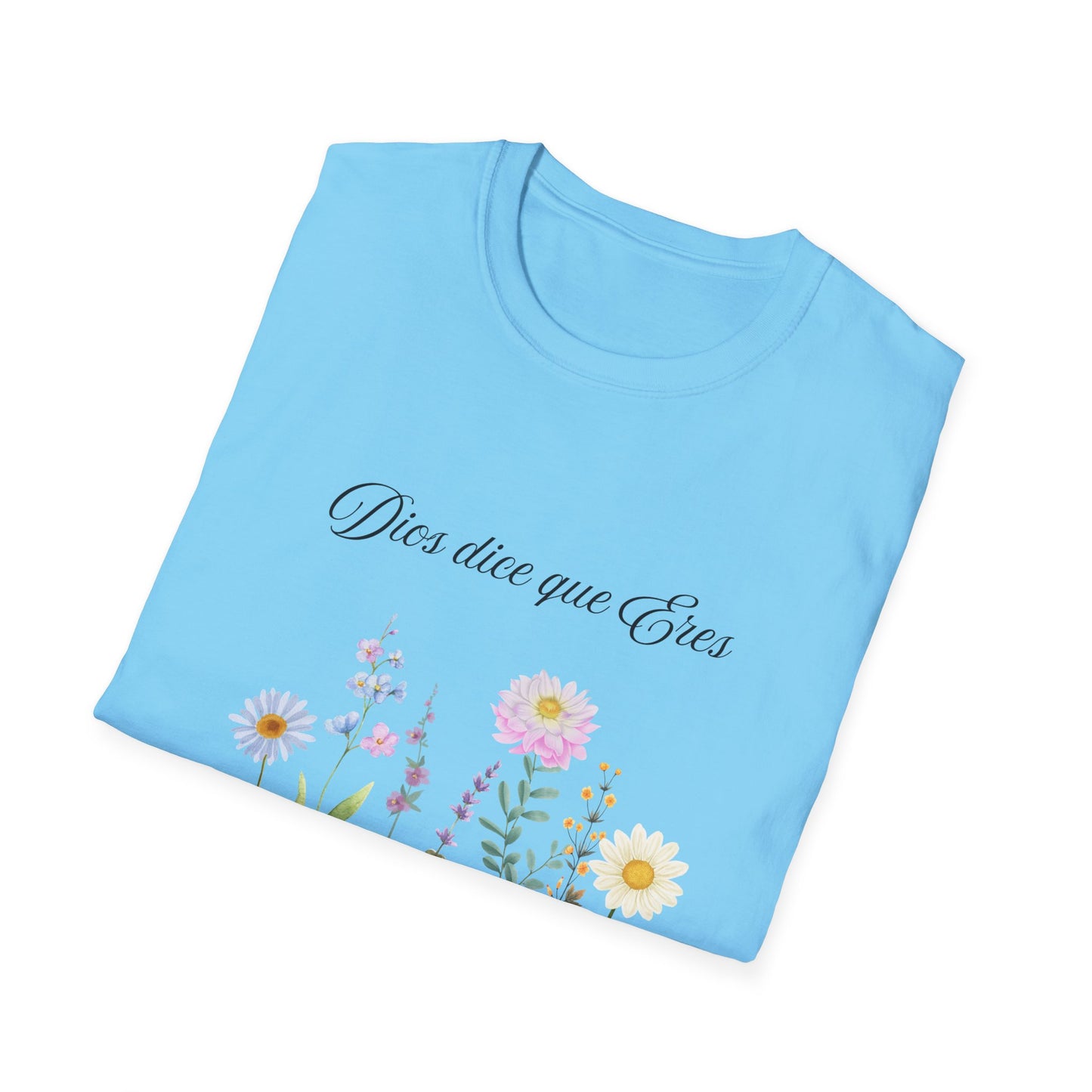 t-shrit christian Floral Quote T-Shirt, Nature Lover Gift, Boho Style Tee, Inspirational Shirt, Unisex Softstyle Tee, Eco-Friendly Apparel