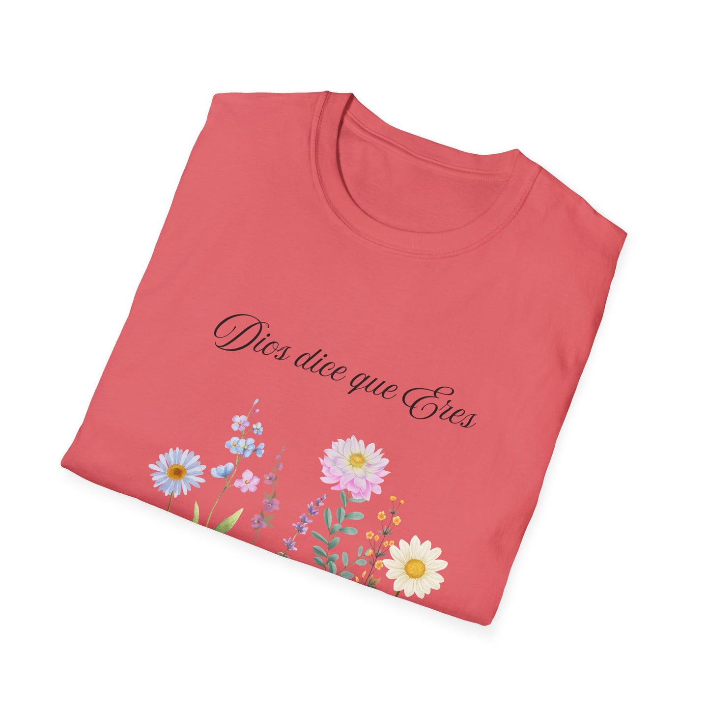 t-shrit christian Floral Quote T-Shirt, Nature Lover Gift, Boho Style Tee, Inspirational Shirt, Unisex Softstyle Tee, Eco-Friendly Apparel