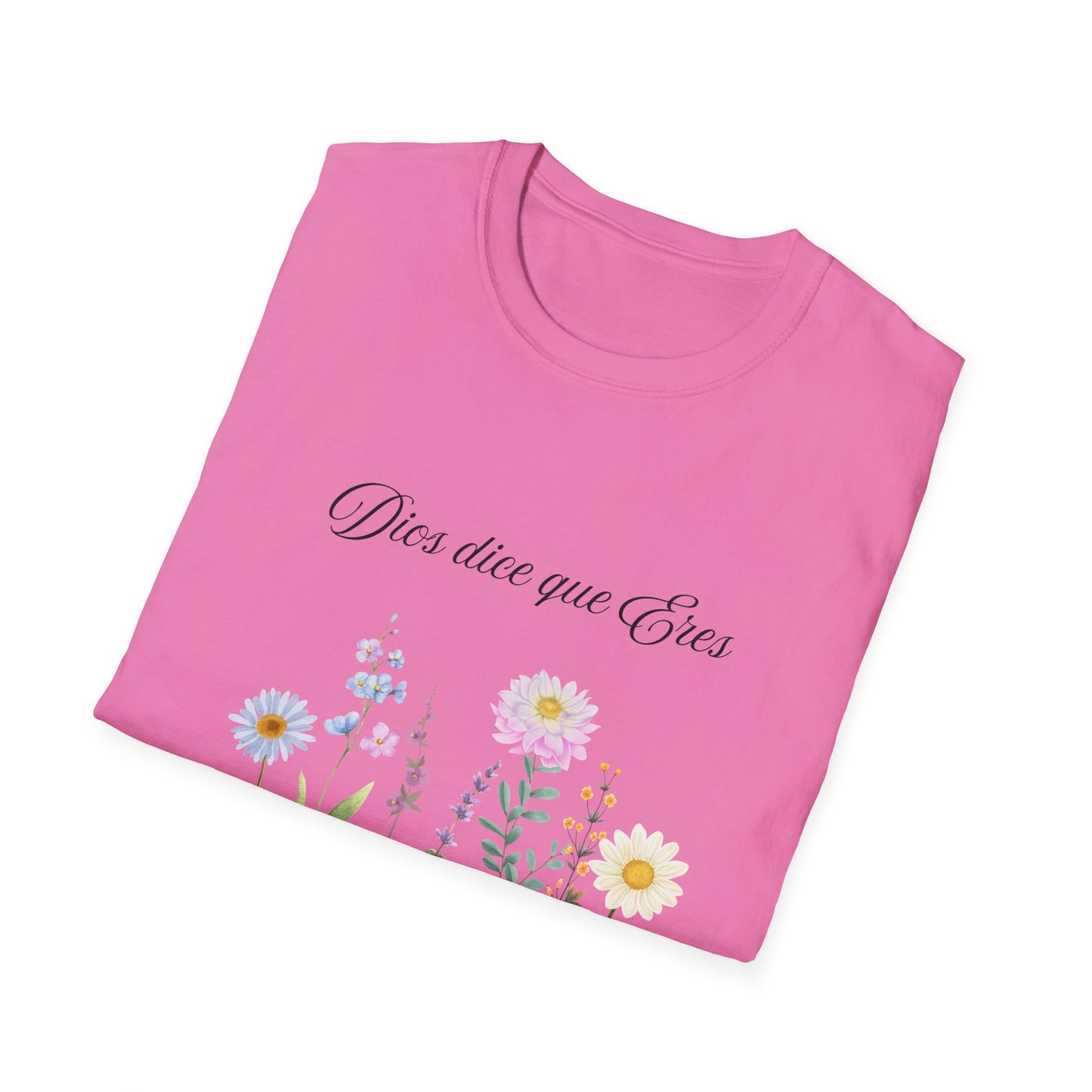 t-shrit christian Floral Quote T-Shirt, Nature Lover Gift, Boho Style Tee, Inspirational Shirt, Unisex Softstyle Tee, Eco-Friendly Apparel