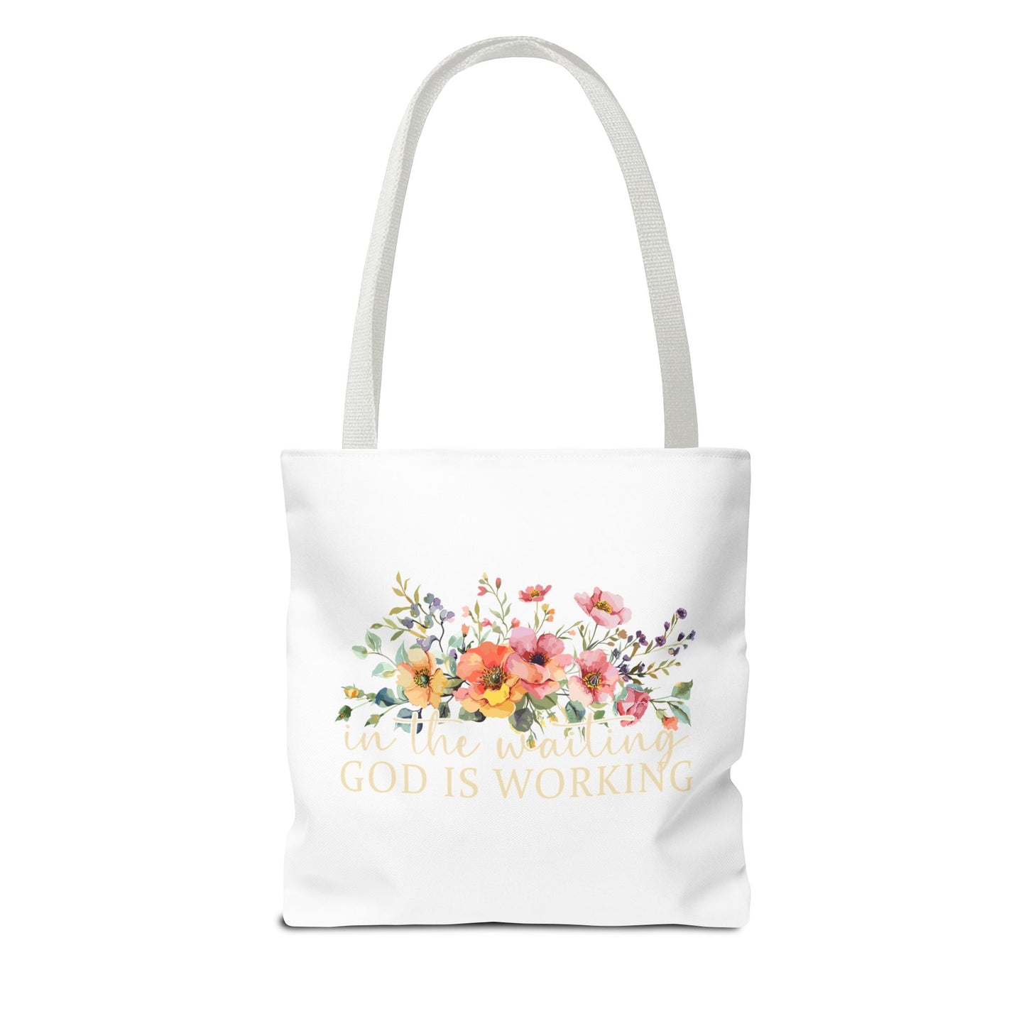Floral Inspirational Tote Bag, Motivational Bag, Eco-Friendly Gift, Shopping Tote, Faith-Based Accessory, Everyday Use