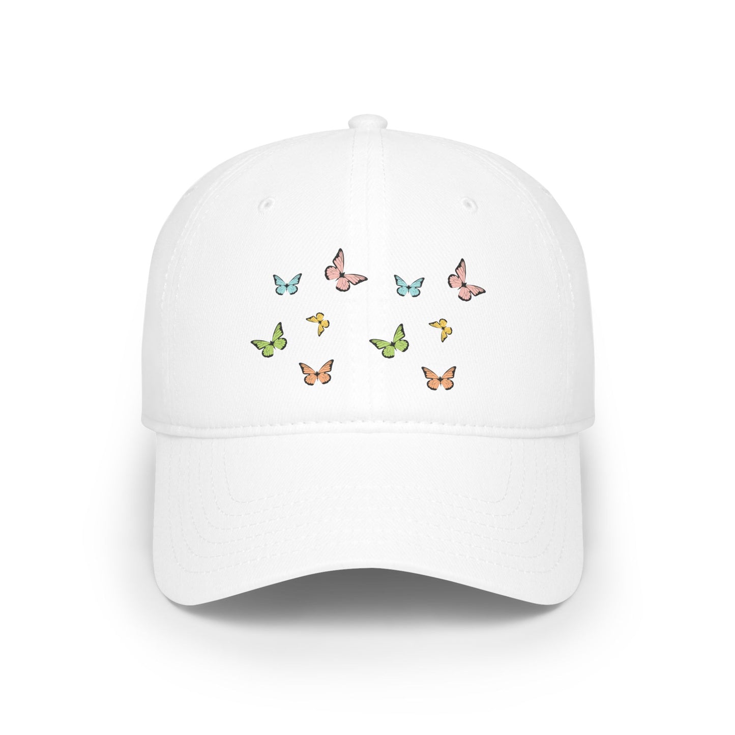 Butterfly Print Low Profile Baseball Cap - Stylish Summer Accessory