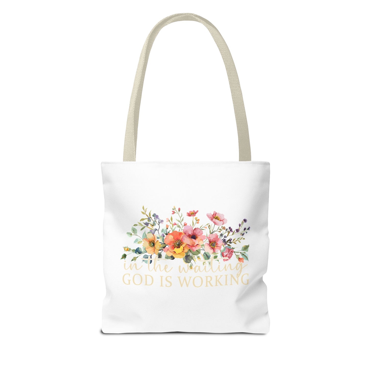 Floral Inspirational Tote Bag, Motivational Bag, Eco-Friendly Gift, Shopping Tote, Faith-Based Accessory, Everyday Use