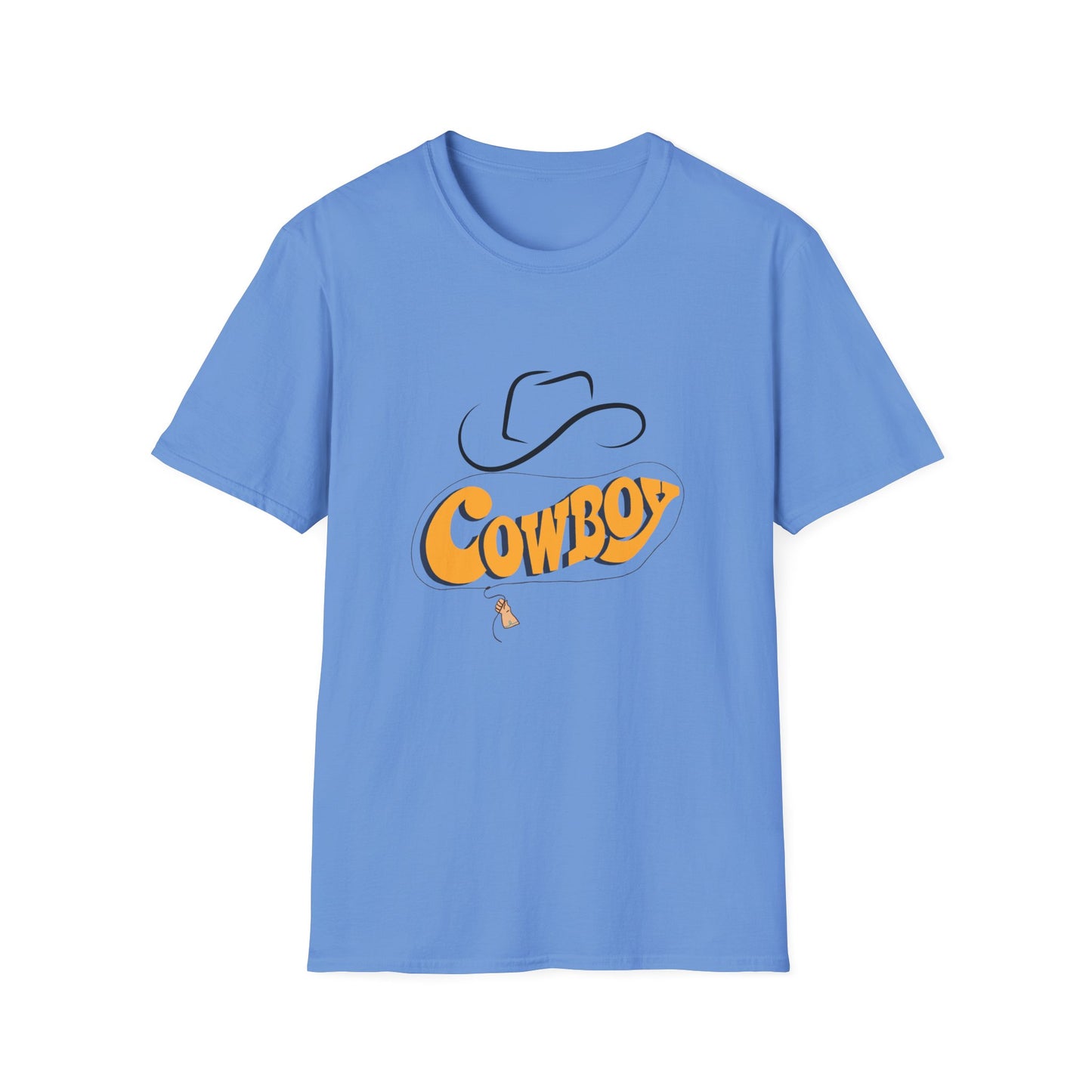 Retro Cowboy Graphic Unisex Softstyle T-Shirt