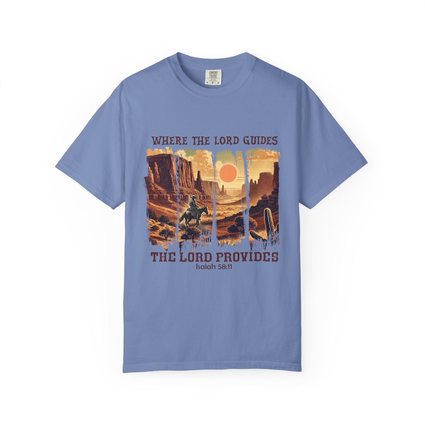 Christian Graphic T-Shirt, Inspirational Tee, Where The Lord Guides Shirt, Faith-Based Apparel, Casual Churchwear, Gift for Believers