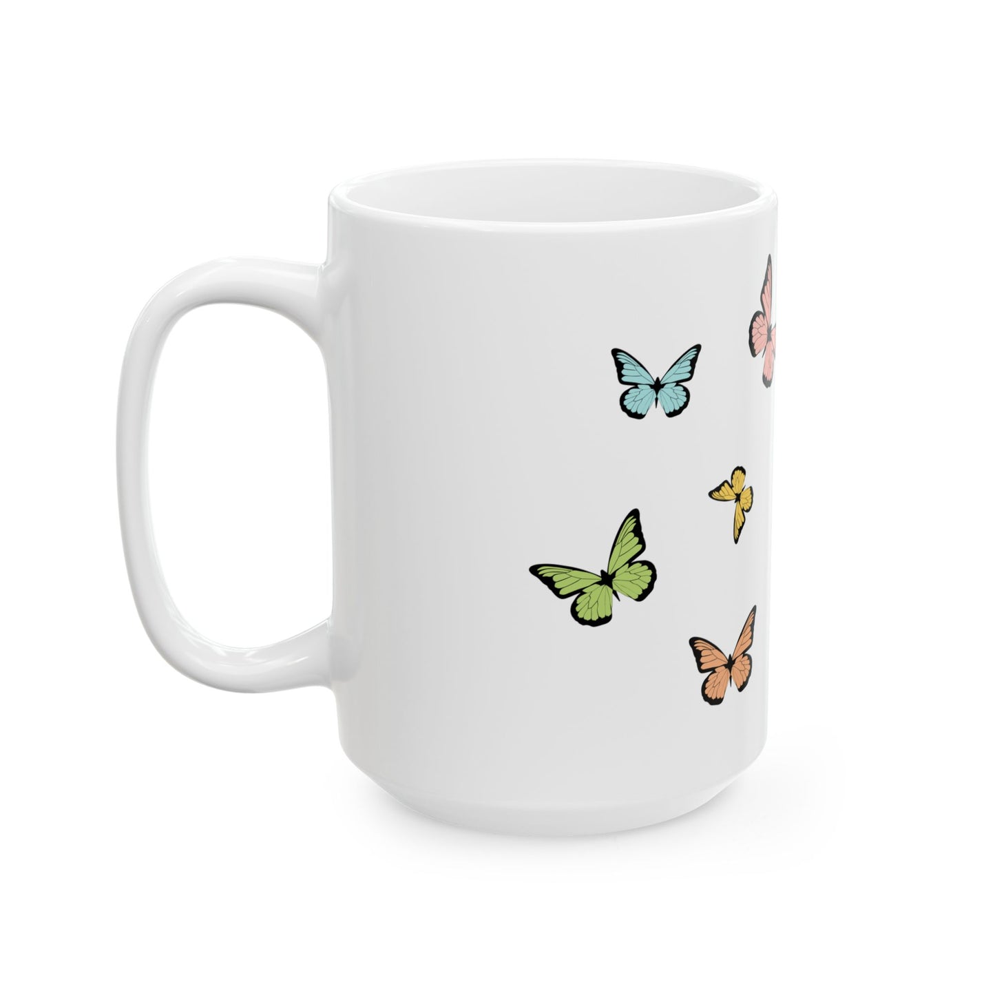 Colorful Butterfly Ceramic Mug - Perfect for Nature Lovers