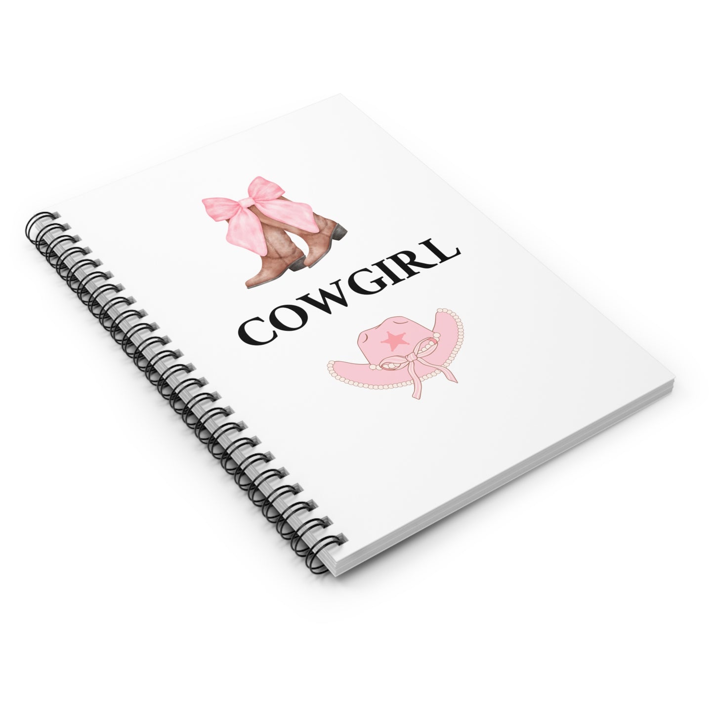 Cowgirl Spiral Notebook - Stylish Ruled Line Journal for Western Lovers