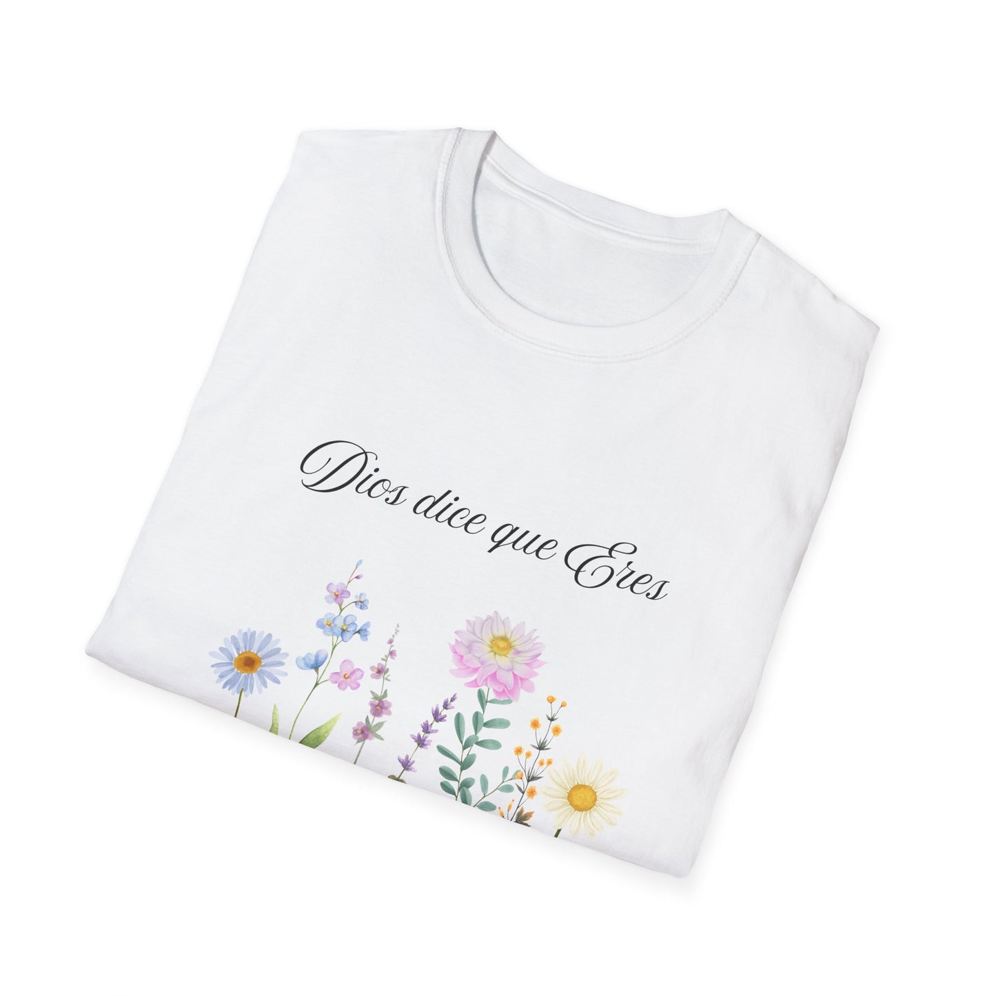 t-shrit christian Floral Quote T-Shirt, Nature Lover Gift, Boho Style Tee, Inspirational Shirt, Unisex Softstyle Tee, Eco-Friendly Apparel