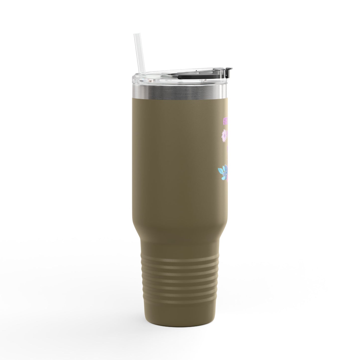 Floral Insulated Travel Mug - 40oz Blessed & Loved Design