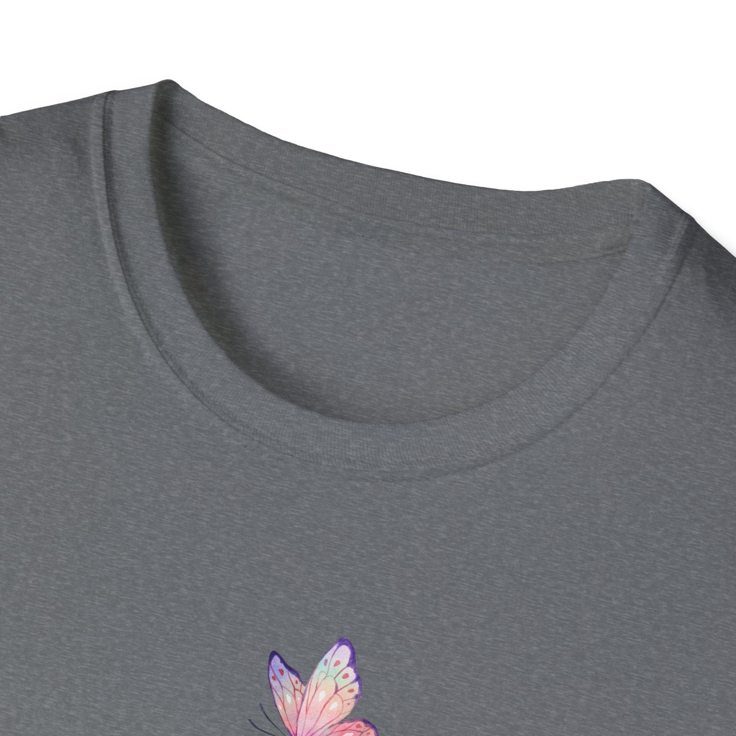 Su Gracia es Suficiente Unisex Softstyle T-Shirt, Inspirational Tee, Nature Lover Gift, Butterfly Shirt, Casual Outfit, Motivational Top