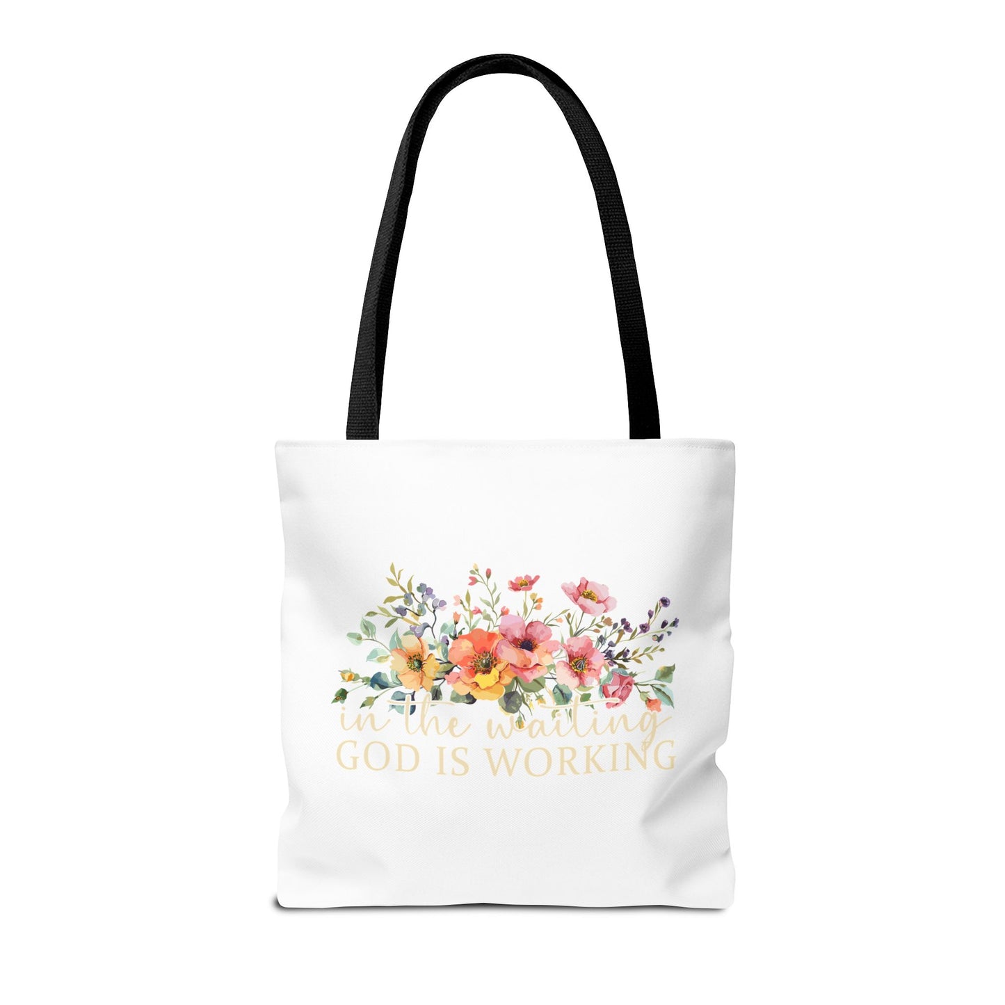 Floral Inspirational Tote Bag, Motivational Bag, Eco-Friendly Gift, Shopping Tote, Faith-Based Accessory, Everyday Use