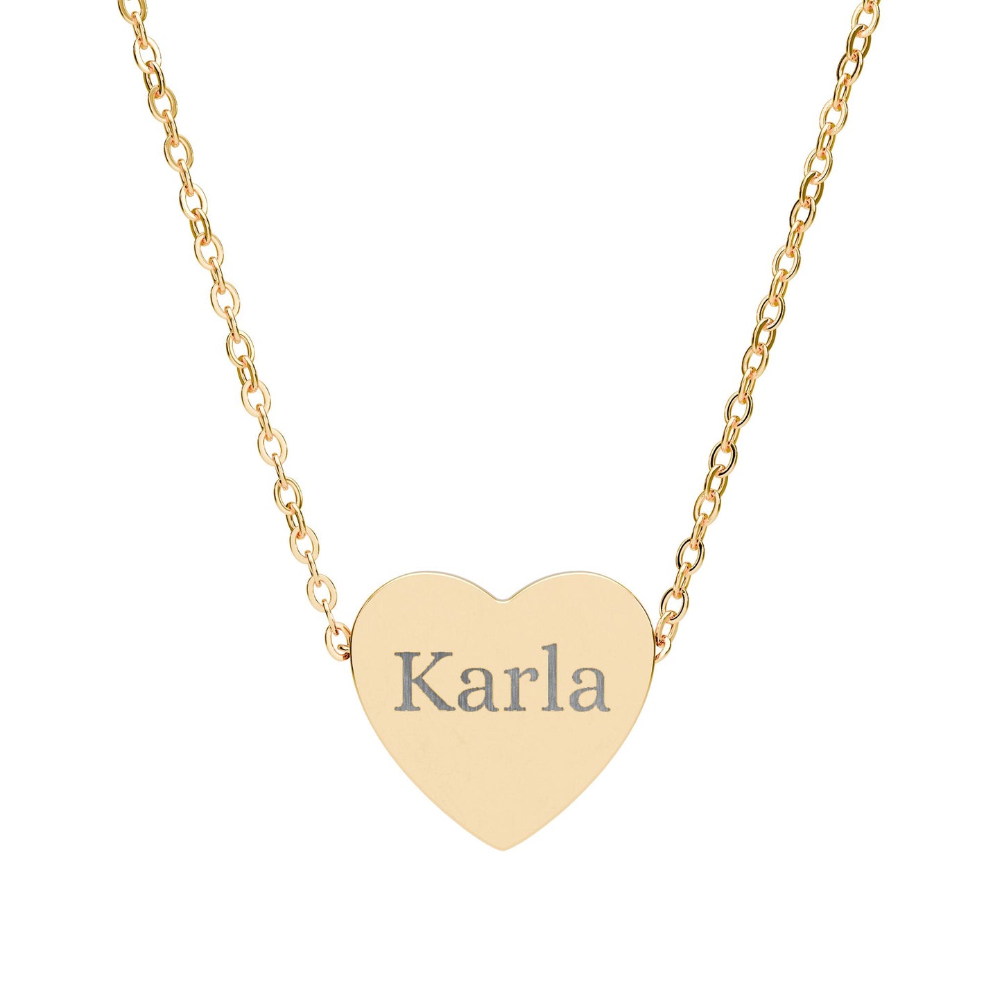 Collar Corazón Personalizado en Acero Inoxidable | Personalized Heart Name Necklace for Women