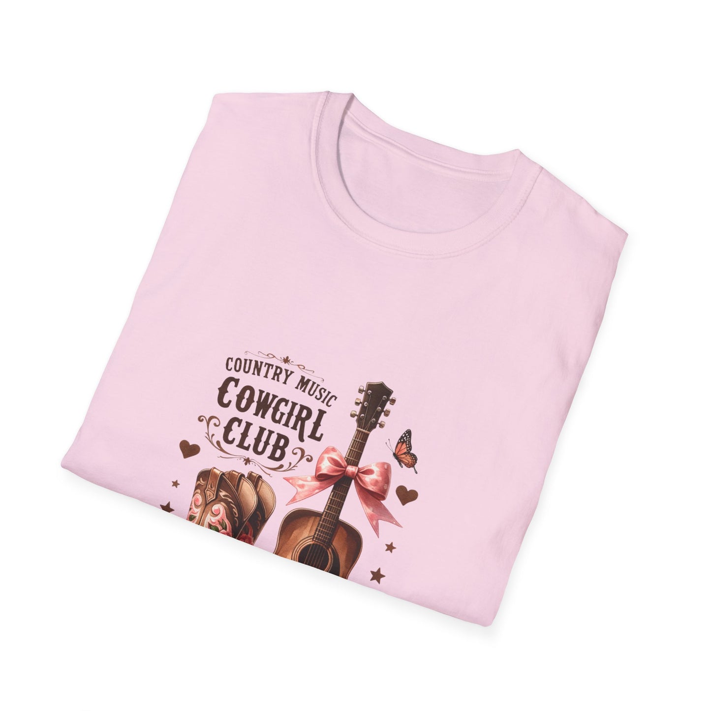Country Music Cowgirl Club T-Shirt, Unisex Softstyle Tee, Perfect Gift for Music Lovers, Festival Wear, Western Style Apparel