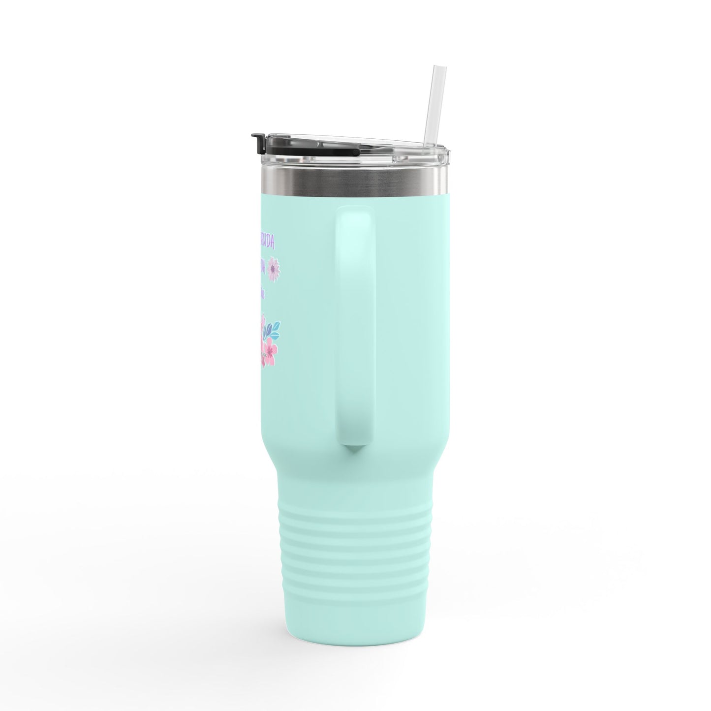 Floral Insulated Travel Mug - 40oz Blessed & Loved Design
