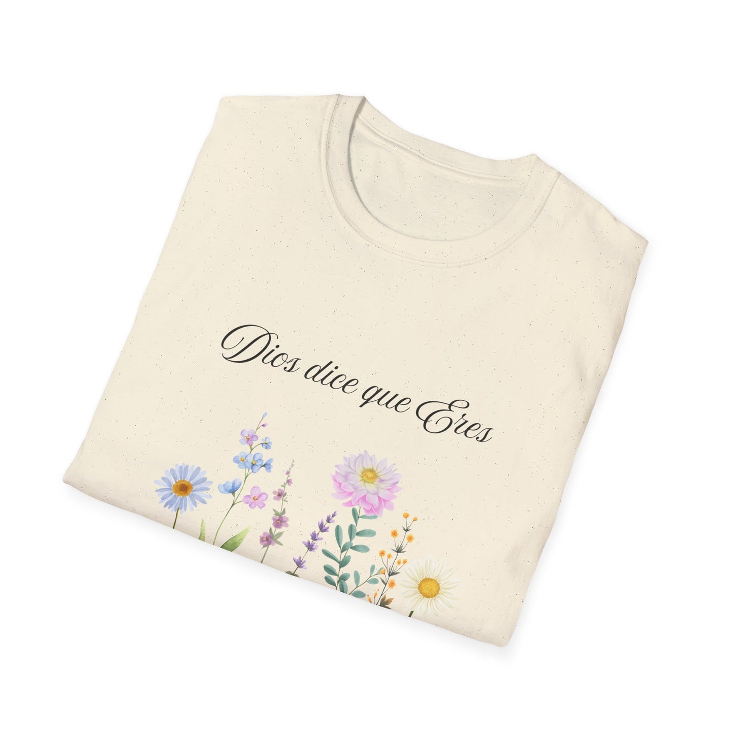t-shrit christian Floral Quote T-Shirt, Nature Lover Gift, Boho Style Tee, Inspirational Shirt, Unisex Softstyle Tee, Eco-Friendly Apparel