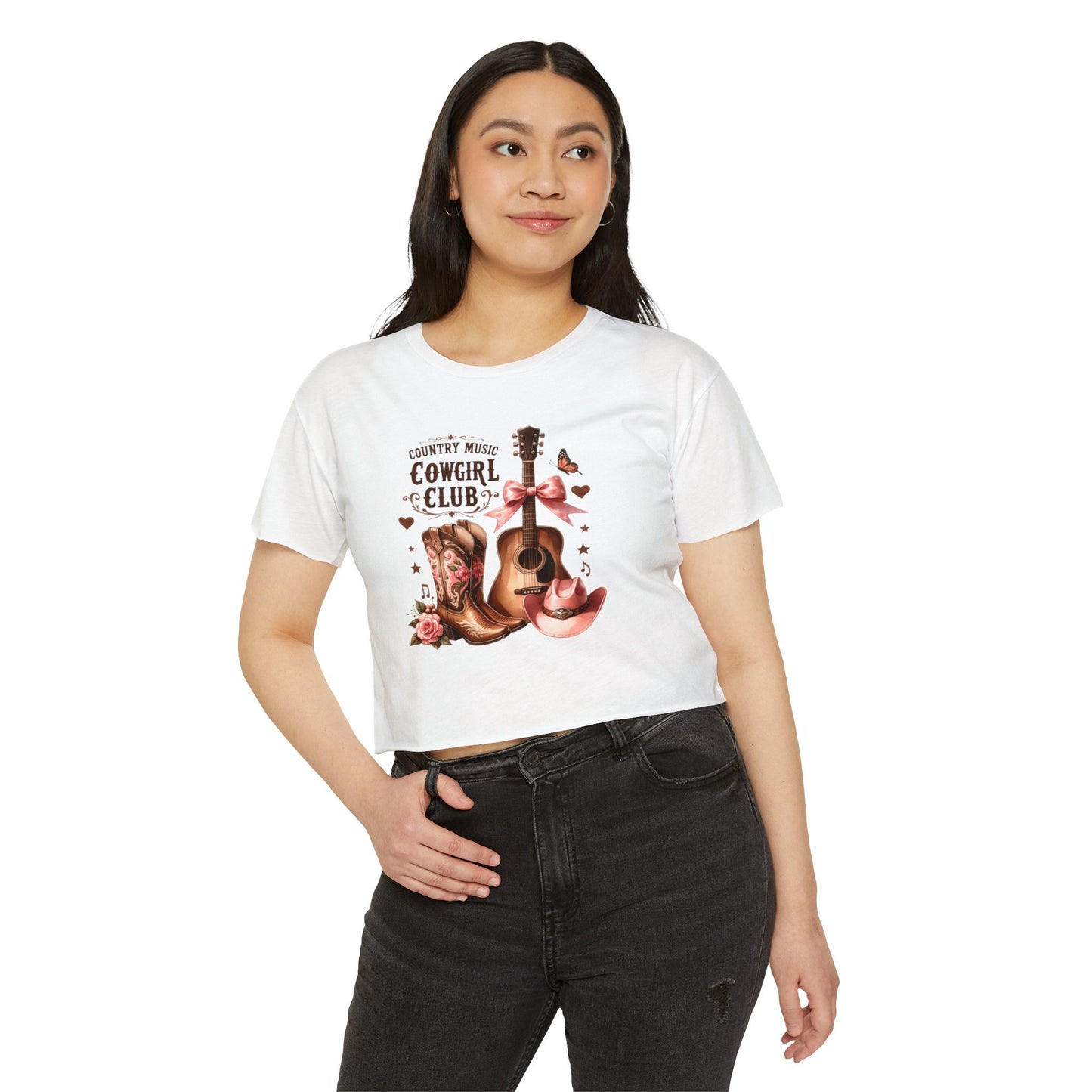 Country Music Cowgirl Club Crop Top - Festival Wear, Country Concert Top, Summer Essential, Boho Style, Gift for Music Lovers