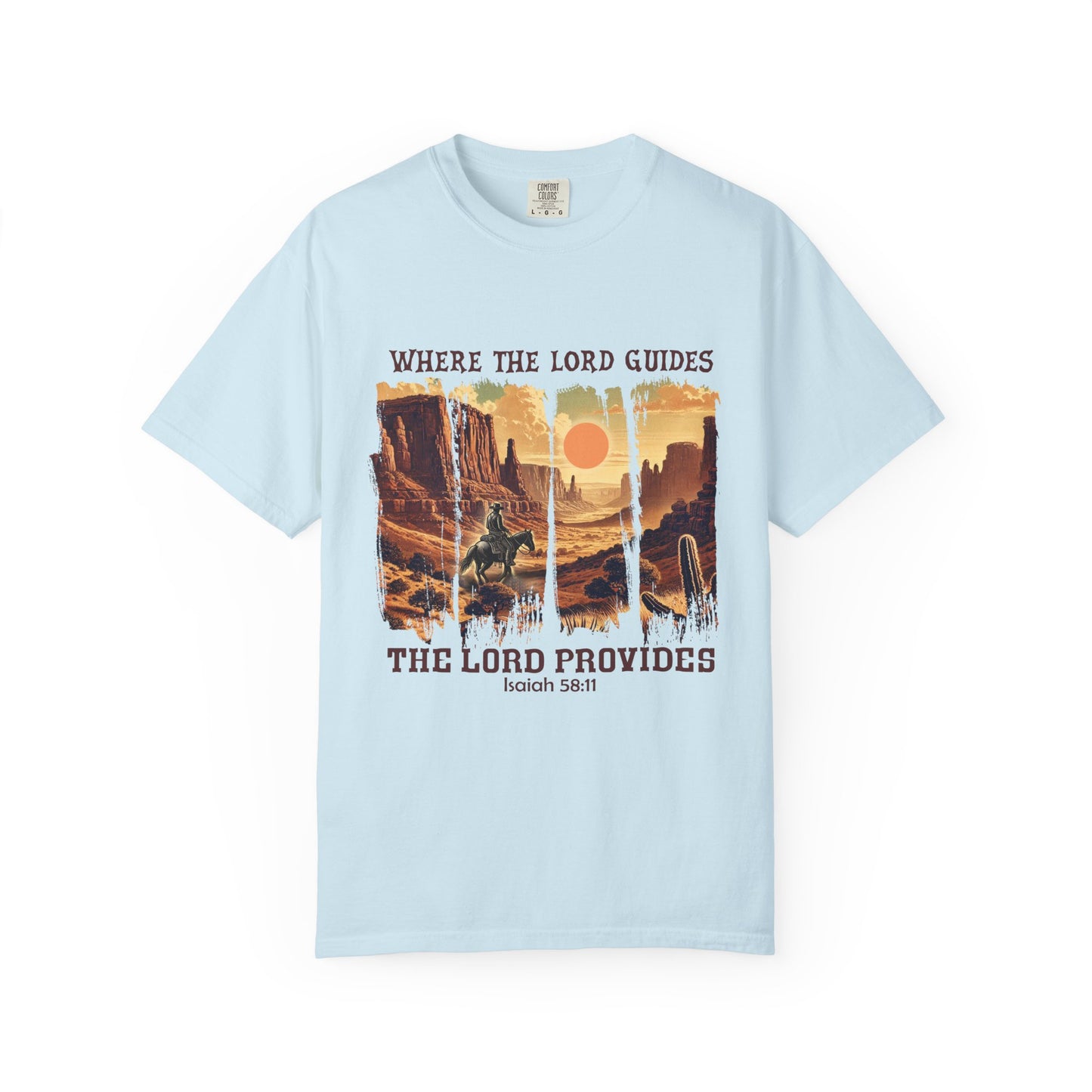 Christian Graphic T-Shirt, Inspirational Tee, Where The Lord Guides Shirt, Faith-Based Apparel, Casual Churchwear, Gift for Believers