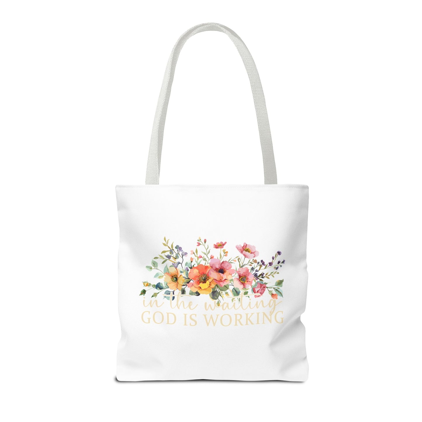 Floral Inspirational Tote Bag, Motivational Bag, Eco-Friendly Gift, Shopping Tote, Faith-Based Accessory, Everyday Use