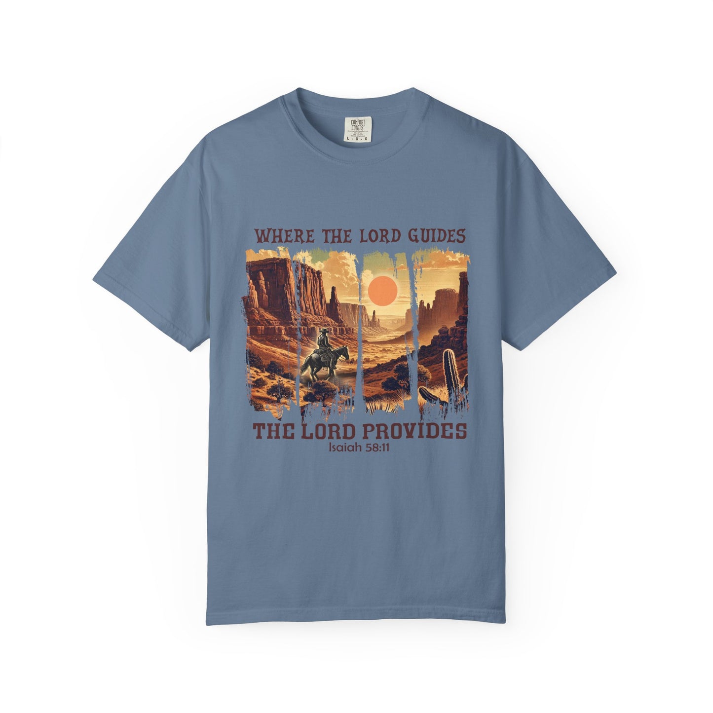 Christian Graphic T-Shirt, Inspirational Tee, Where The Lord Guides Shirt, Faith-Based Apparel, Casual Churchwear, Gift for Believers