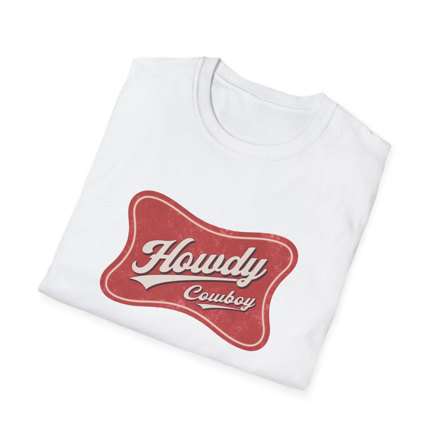 Howdy Cowboy Unisex Softstyle T-Shirt - Casual Wear, Gift for Cowboys, Western-Themed Apparel, Festival Gear, Rodeo Outfit