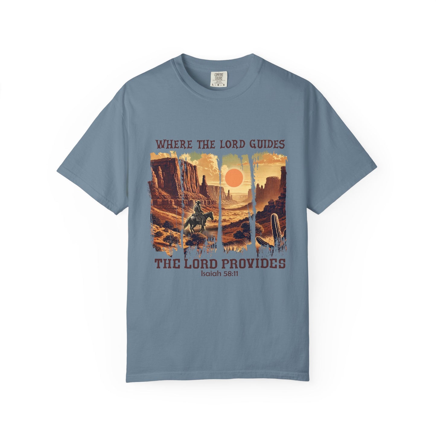 Christian Graphic T-Shirt, Inspirational Tee, Where The Lord Guides Shirt, Faith-Based Apparel, Casual Churchwear, Gift for Believers