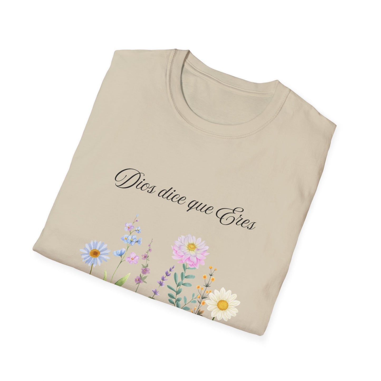 t-shrit christian Floral Quote T-Shirt, Nature Lover Gift, Boho Style Tee, Inspirational Shirt, Unisex Softstyle Tee, Eco-Friendly Apparel