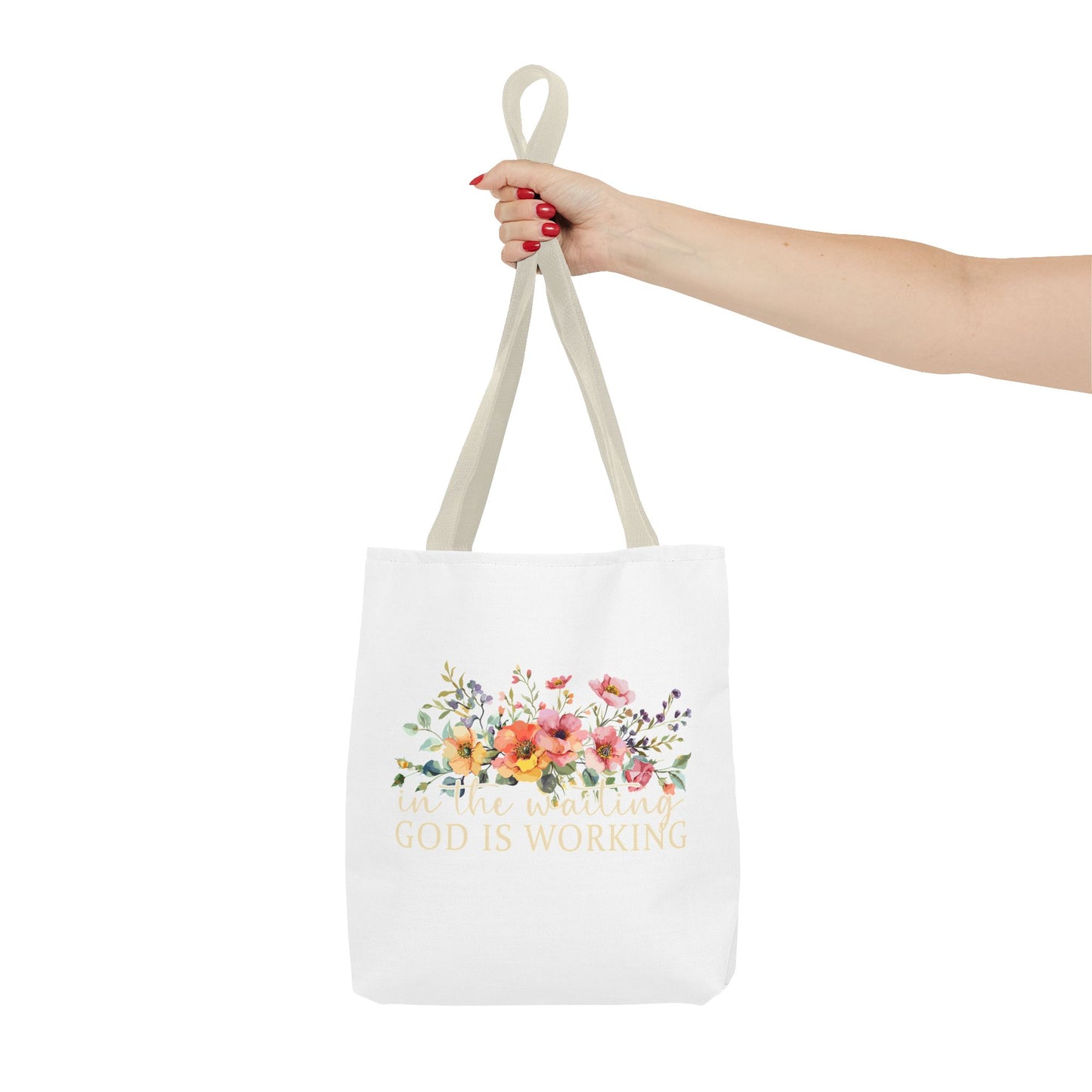 Floral Inspirational Tote Bag, Motivational Bag, Eco-Friendly Gift, Shopping Tote, Faith-Based Accessory, Everyday Use