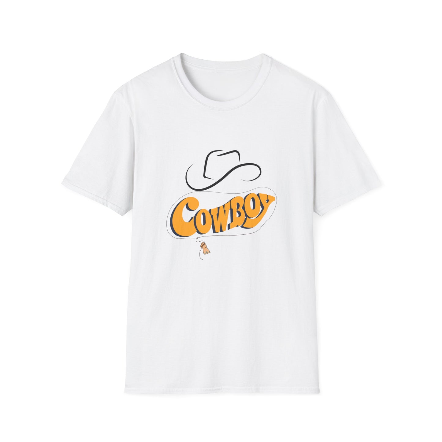 Retro Cowboy Graphic Unisex Softstyle T-Shirt