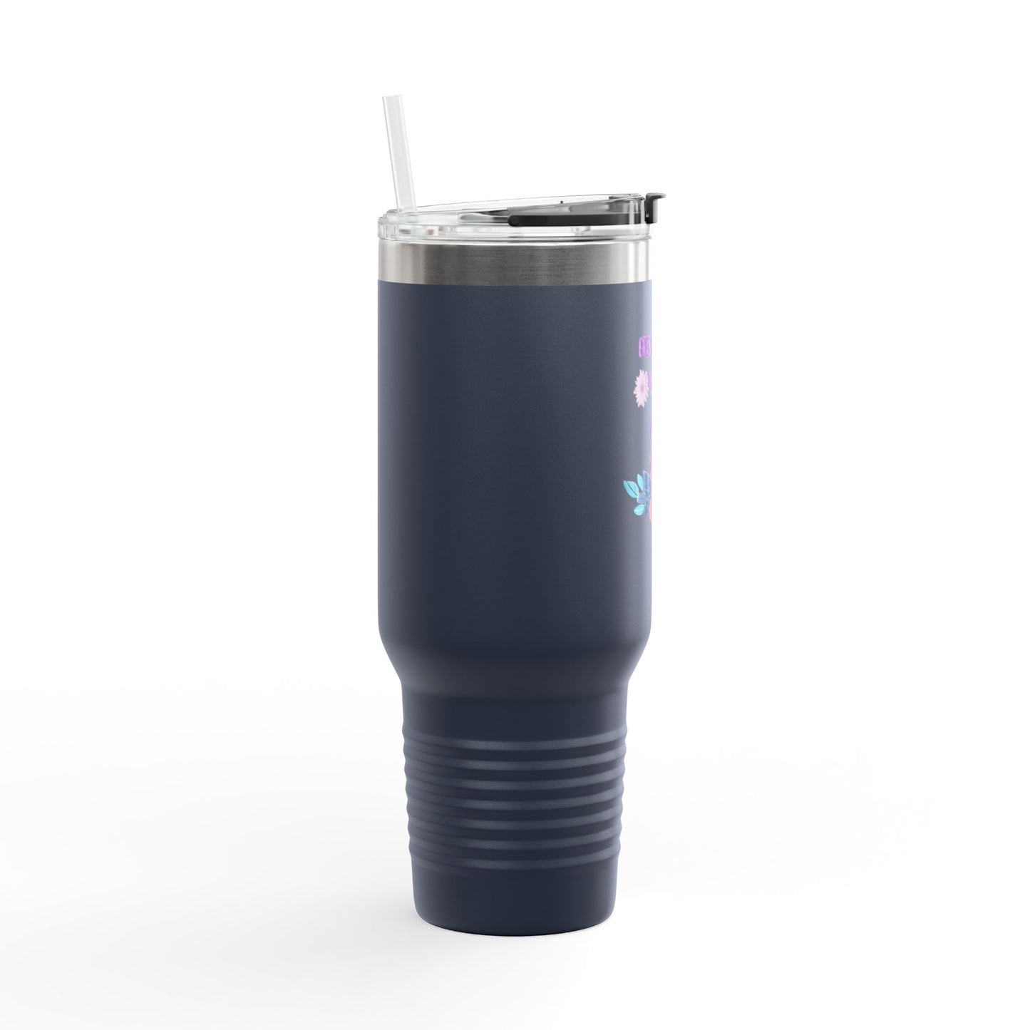 Floral Insulated Travel Mug - 40oz Blessed & Loved Design