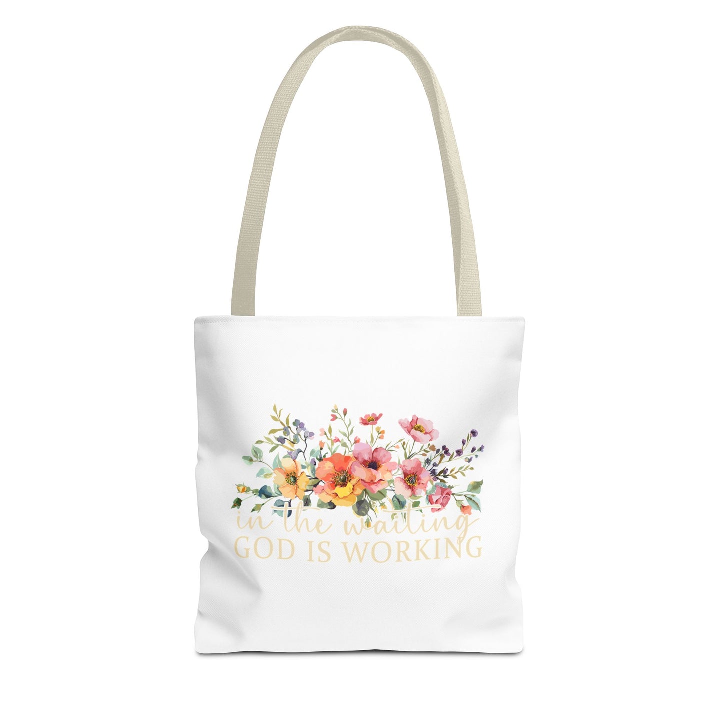 Floral Inspirational Tote Bag, Motivational Bag, Eco-Friendly Gift, Shopping Tote, Faith-Based Accessory, Everyday Use