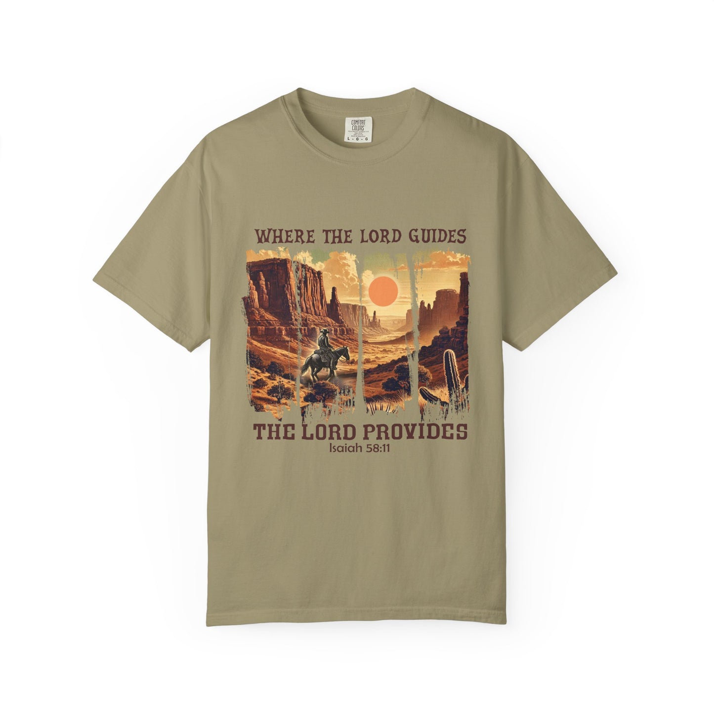 Christian Graphic T-Shirt, Inspirational Tee, Where The Lord Guides Shirt, Faith-Based Apparel, Casual Churchwear, Gift for Believers