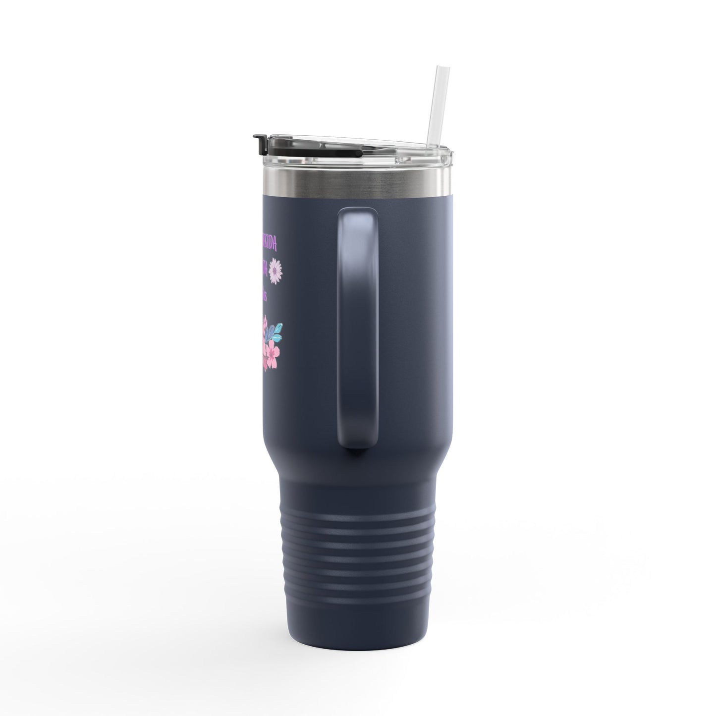 Floral Insulated Travel Mug - 40oz Blessed & Loved Design