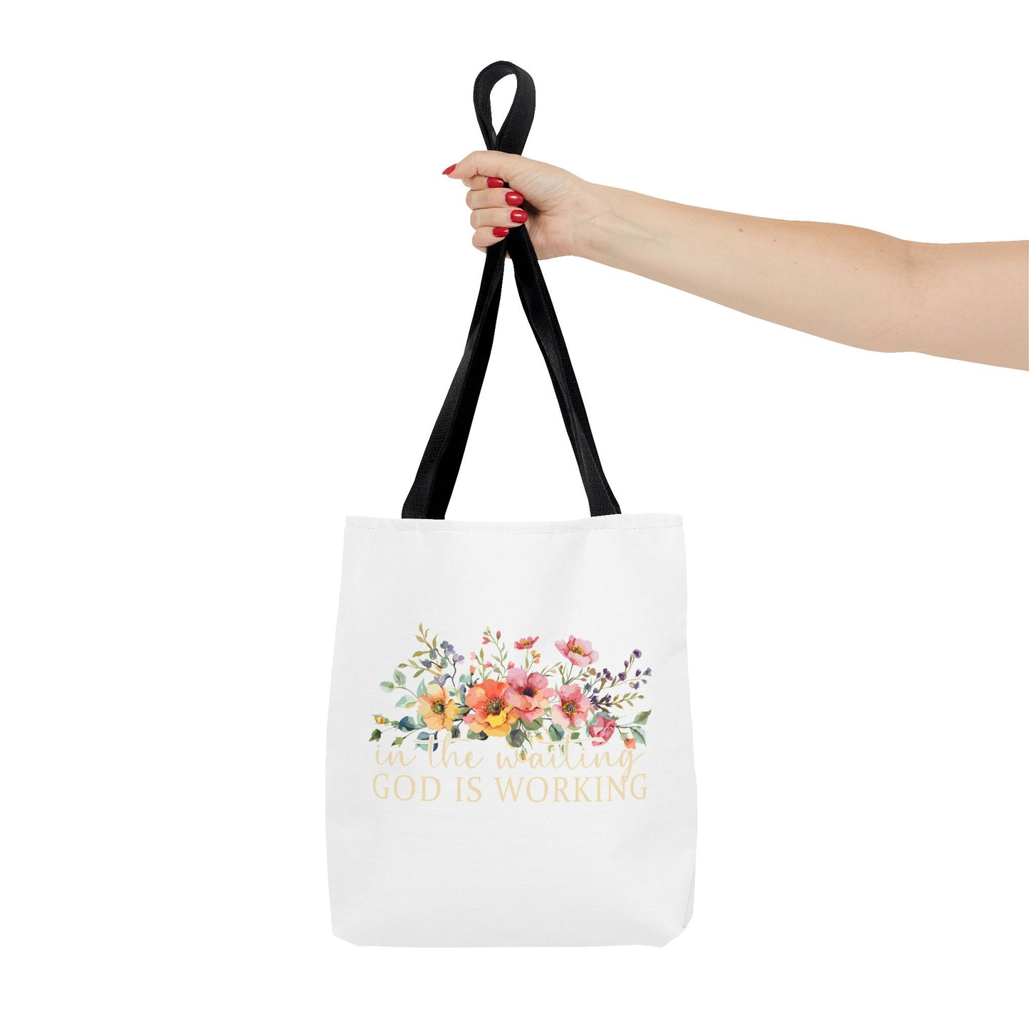 Floral Inspirational Tote Bag, Motivational Bag, Eco-Friendly Gift, Shopping Tote, Faith-Based Accessory, Everyday Use