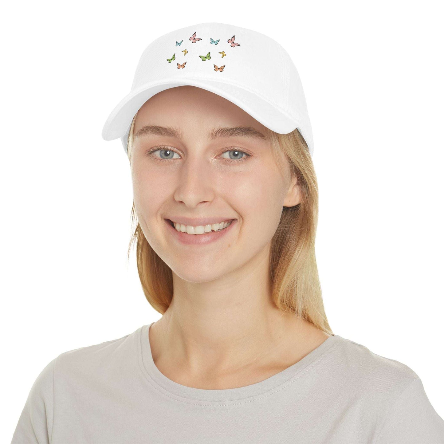 Butterfly Print Low Profile Baseball Cap - Stylish Summer Accessory