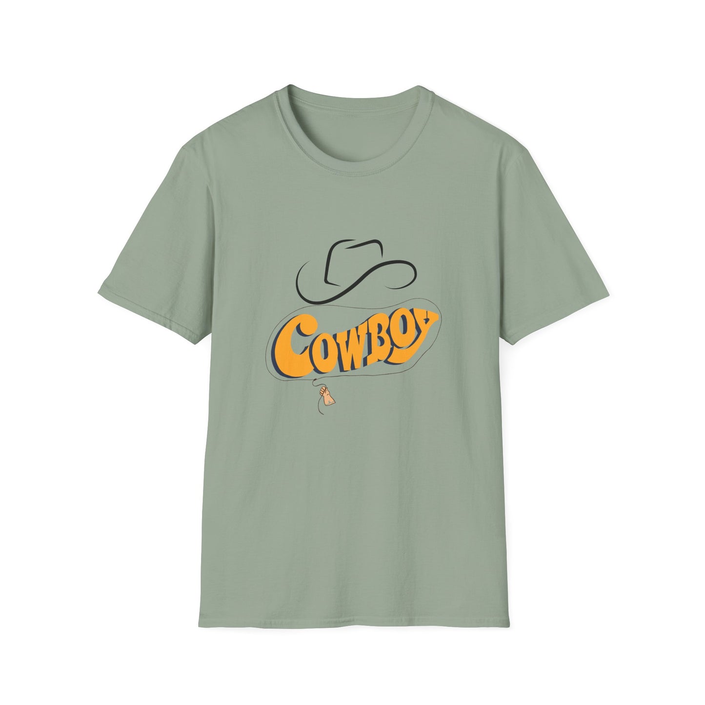 Retro Cowboy Graphic Unisex Softstyle T-Shirt