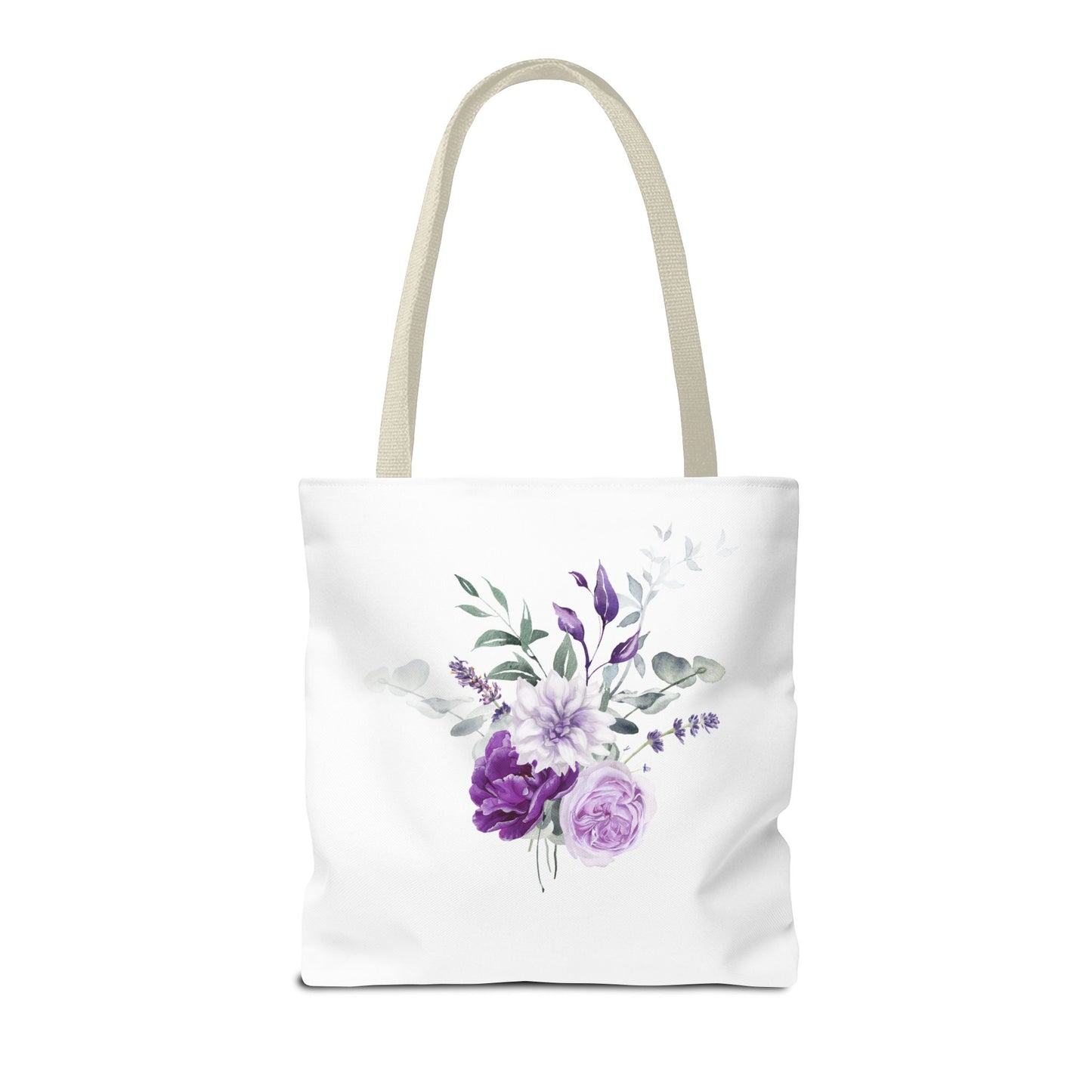 Floral Tote Bag - "Loved and Blessed" Design
