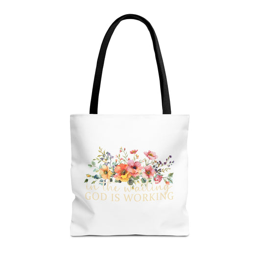 Floral Inspirational Tote Bag, Motivational Bag, Eco-Friendly Gift, Shopping Tote, Faith-Based Accessory, Everyday Use