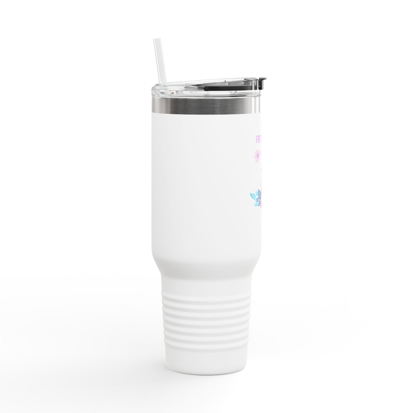 Floral Insulated Travel Mug - 40oz Blessed & Loved Design