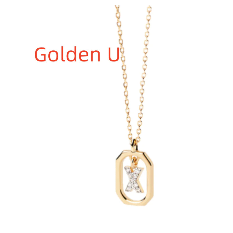 Elegant Monogram 18K Gold-Plated Sterling Necklace