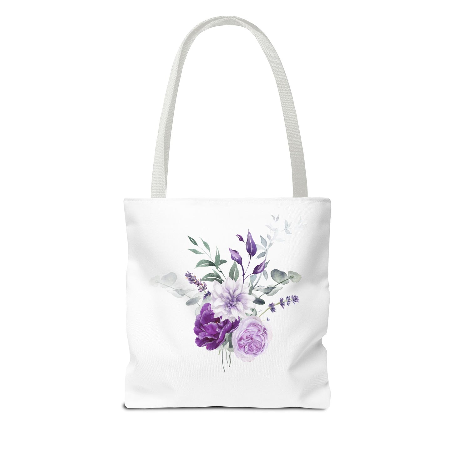 Floral Tote Bag - "Loved and Blessed" Design