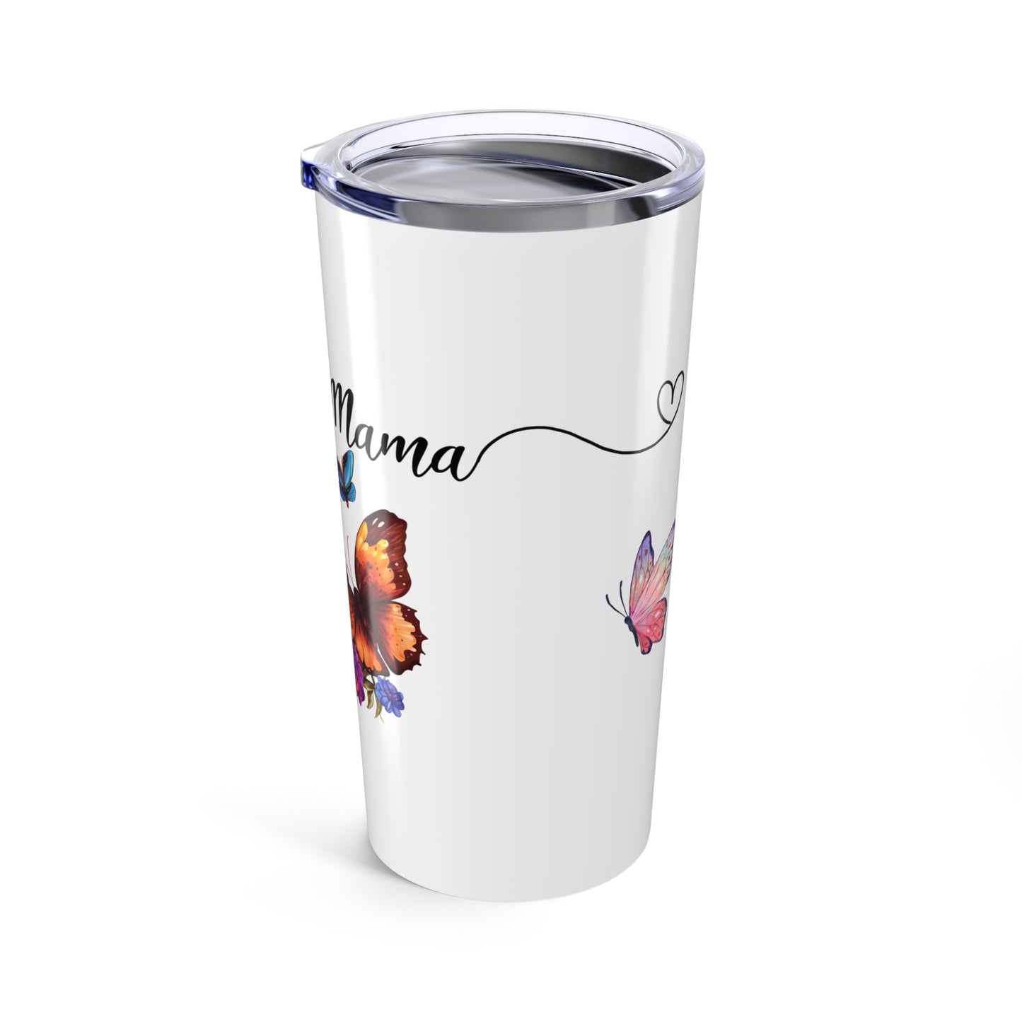 Blessed Mama 20oz Tumbler with Butterfly Design - Perfect for Moms and Gift Giving