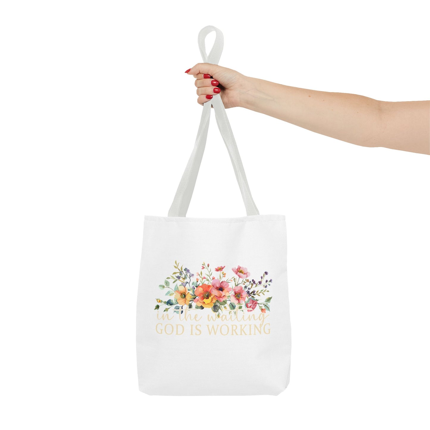 Floral Inspirational Tote Bag, Motivational Bag, Eco-Friendly Gift, Shopping Tote, Faith-Based Accessory, Everyday Use