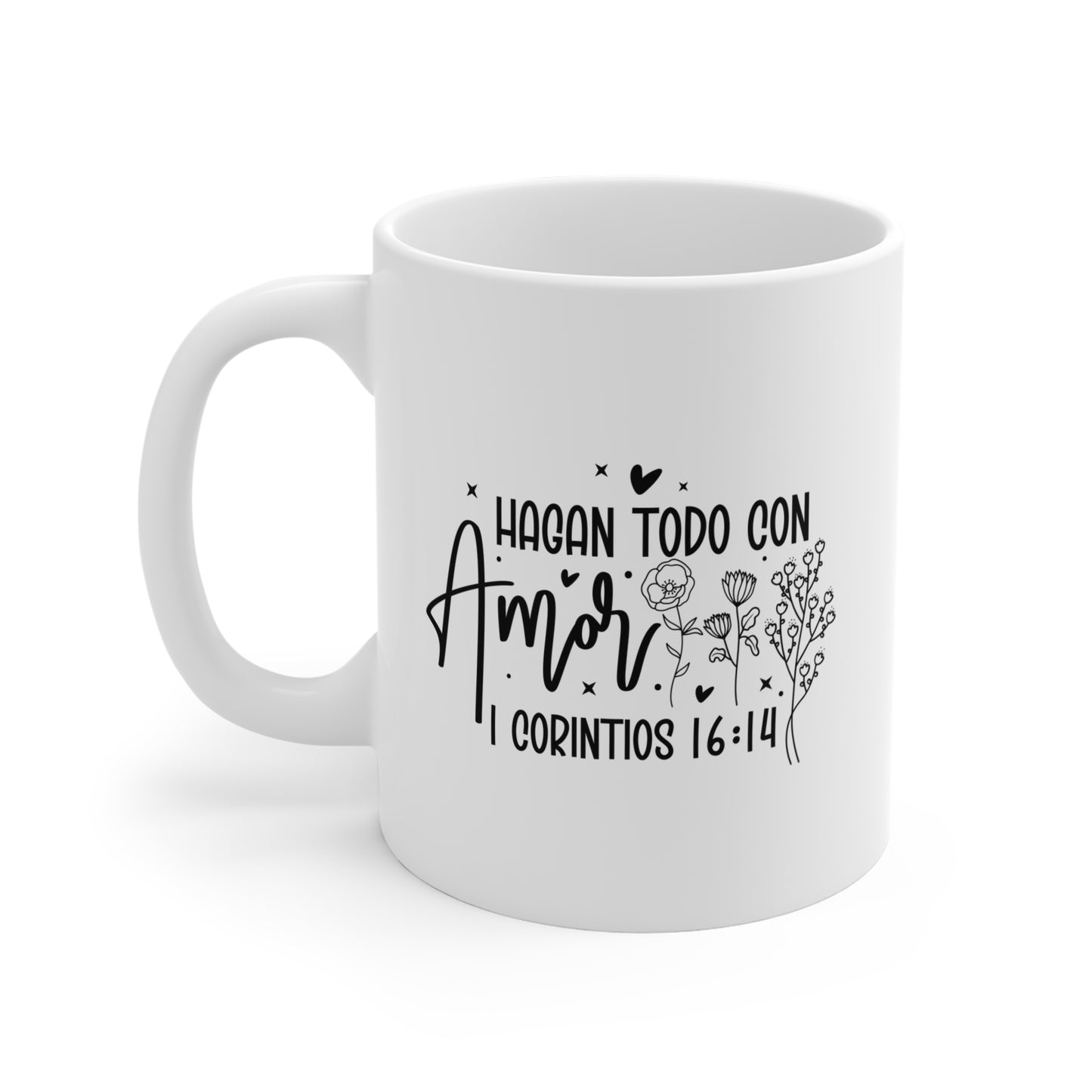 Inspirational Floral Mug - Motivational Coffee Cup, Faith-Based Gift, Celebrate Love, Unique Housewarming Present, Perfect for Coffee Lovers