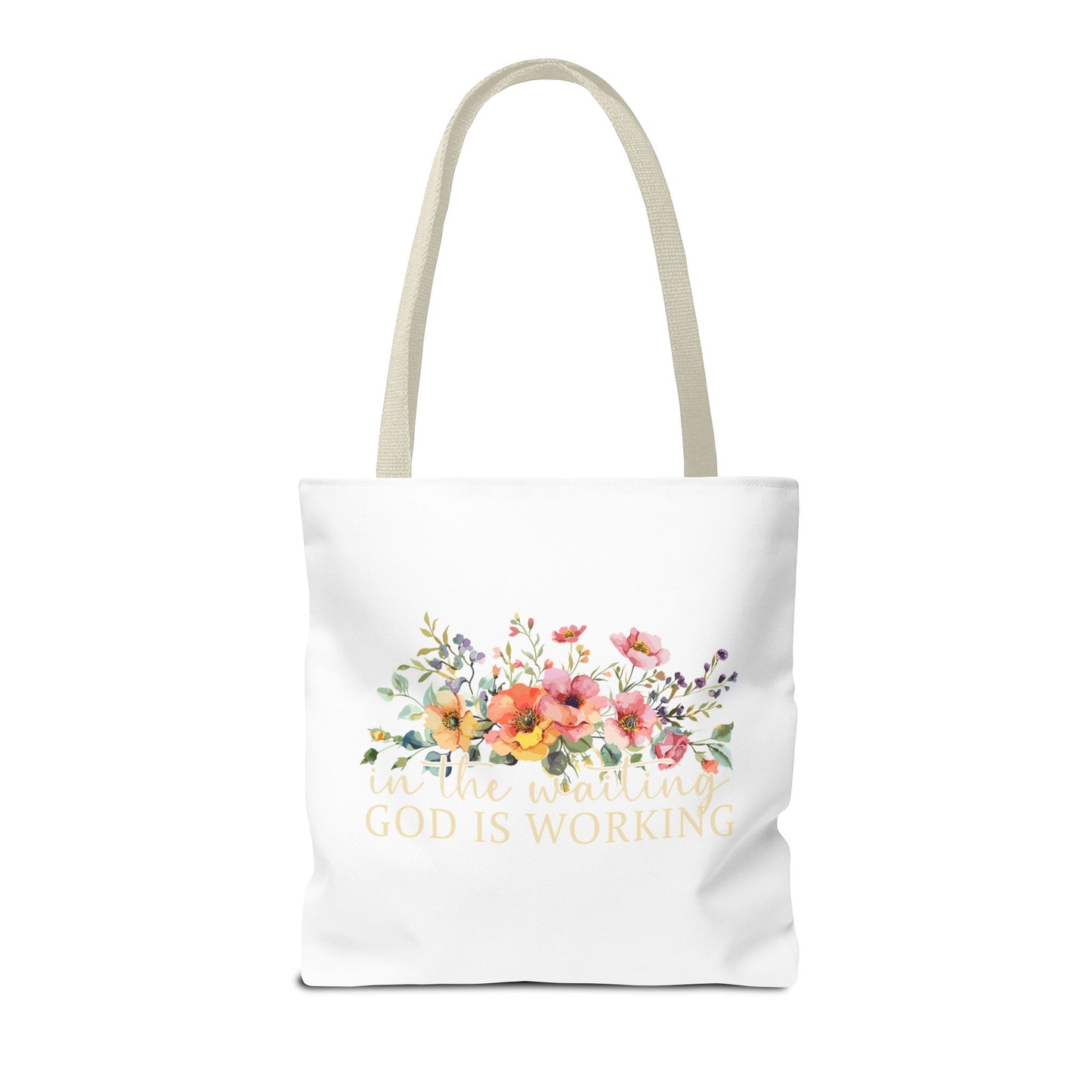 Floral Inspirational Tote Bag, Motivational Bag, Eco-Friendly Gift, Shopping Tote, Faith-Based Accessory, Everyday Use