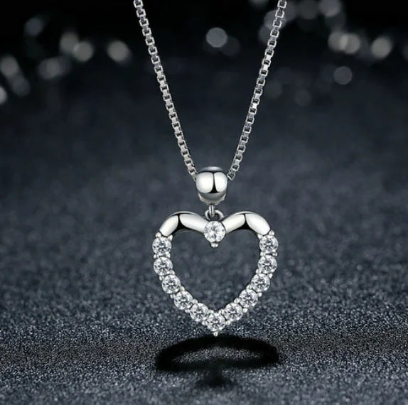 Heart Necklace, 925 Sterling Silver Pendant