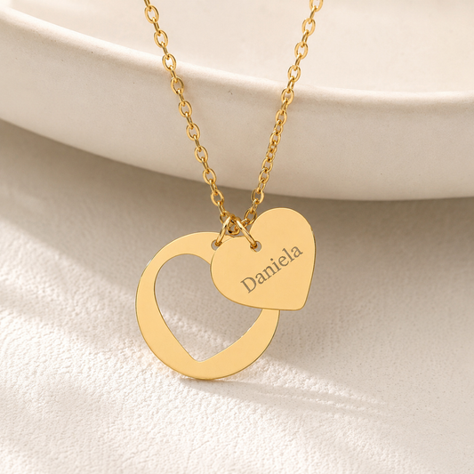 Collar Personalizado de Corazón | Personalized Heart Name Necklace