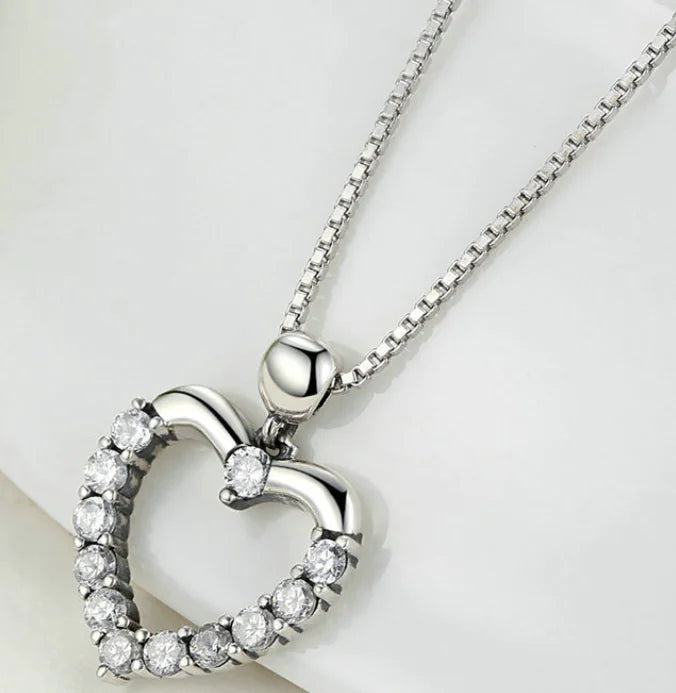 Heart Necklace, 925 Sterling Silver Pendant